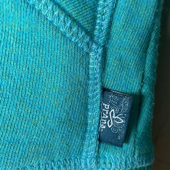 Prana Green and Turquoise Zip Up Hoodie‎ with Pockets Size XS - Picture 3 of 7